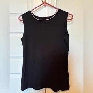 Exclusively Misook Sleeveless Black Tank